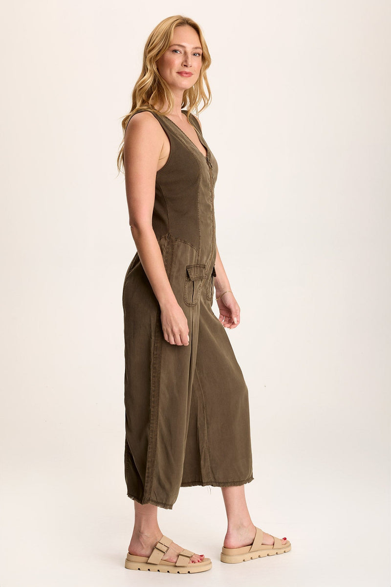 Linette Jumpsuit with V-Neck and Adjustable Straps