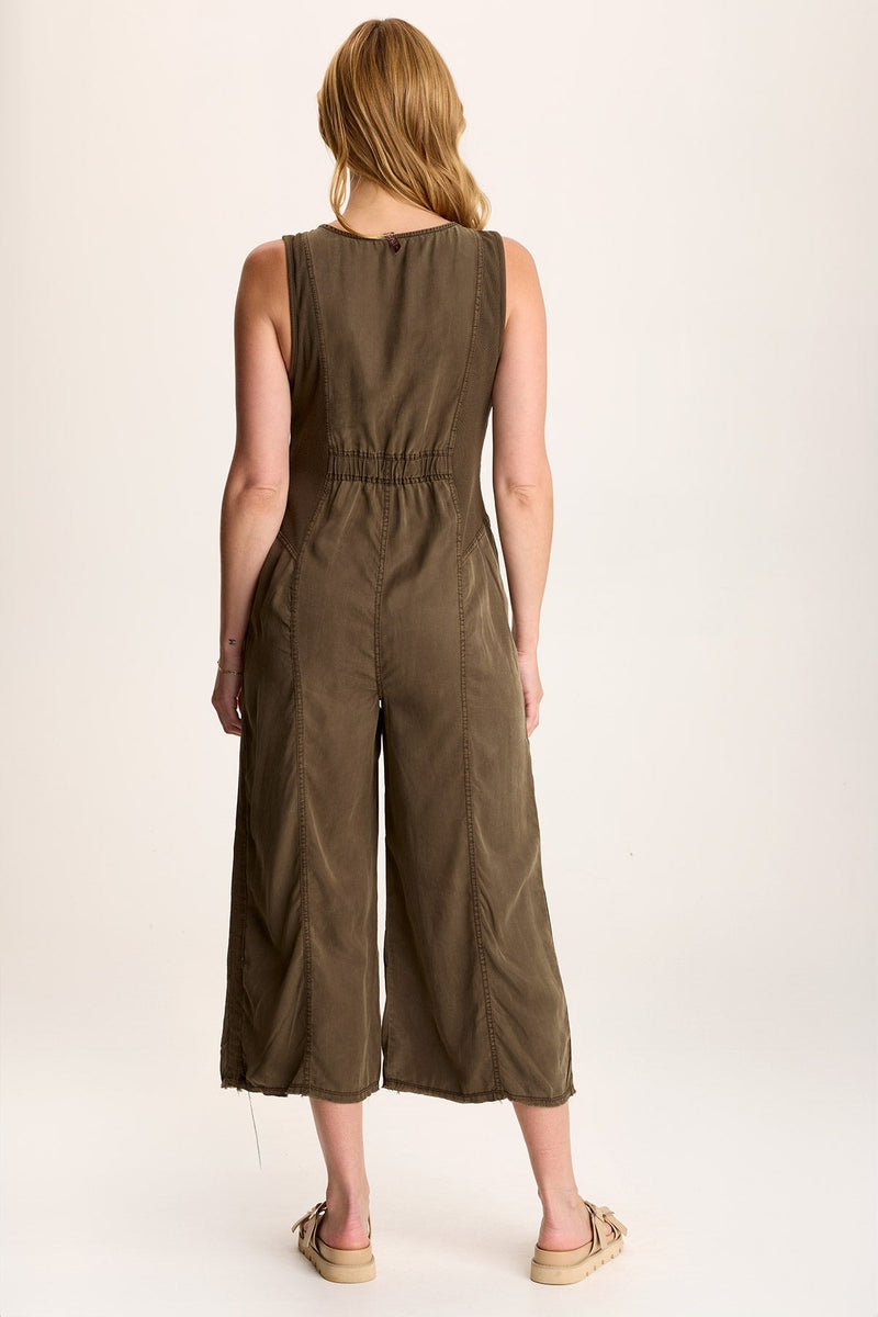 Linette Jumpsuit with V-Neck and Adjustable Straps