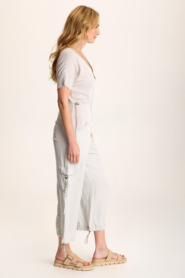 Naveen Short Sleeve Twill Banded Jumpsuit