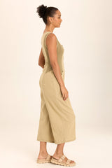 Linen Macgowan Wide Leg Cargo Jumpsuit