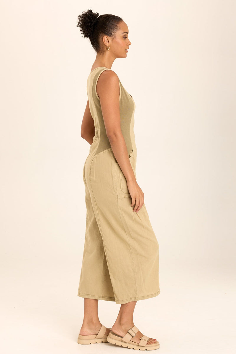 Linen Macgowan Wide Leg Cargo Jumpsuit