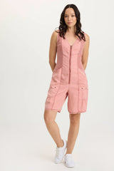 Montgomery Twill Zip-up Romper