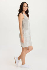 Montgomery Twill Zip-up Romper