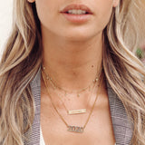 Diamond Bar Pendant Necklace