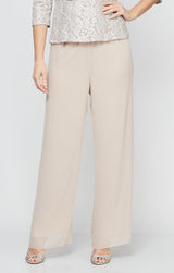 Petite Straight Leg Chiffon Pant