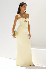 Kleo Strapless Maxi Dress Yellow