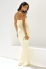 Kleo Strapless Maxi Dress Yellow