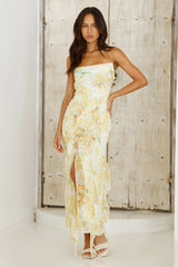 Poetic Charm Midi Dress Yellow