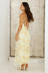 Poetic Charm Midi Dress Yellow