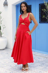 Cherry Kisses Maxi Dress Red