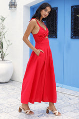 Cherry Kisses Maxi Dress Red