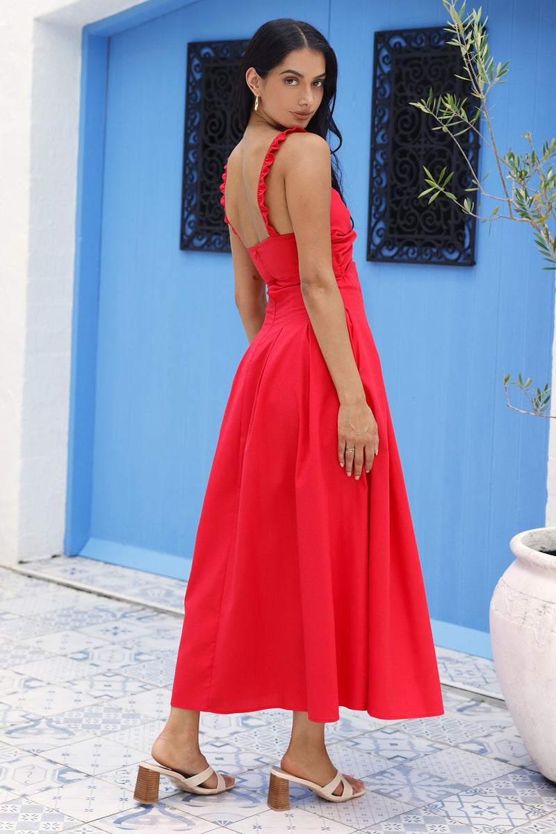 Cherry Kisses Maxi Dress Red