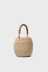 Cream Pot De Miel Bag with Bamboo Handle