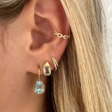 Diamond Double Layer Earrings