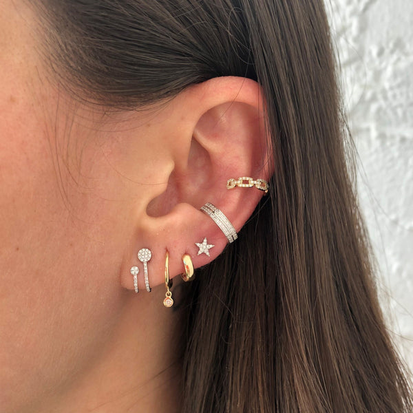 Diamond Huggie Earrings