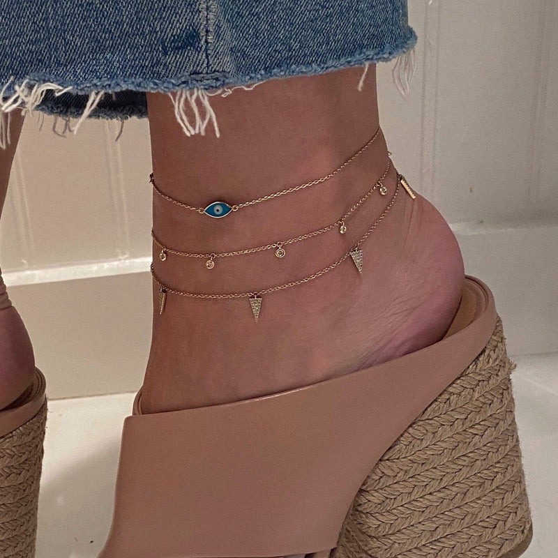 Diamond Dangle Anklet