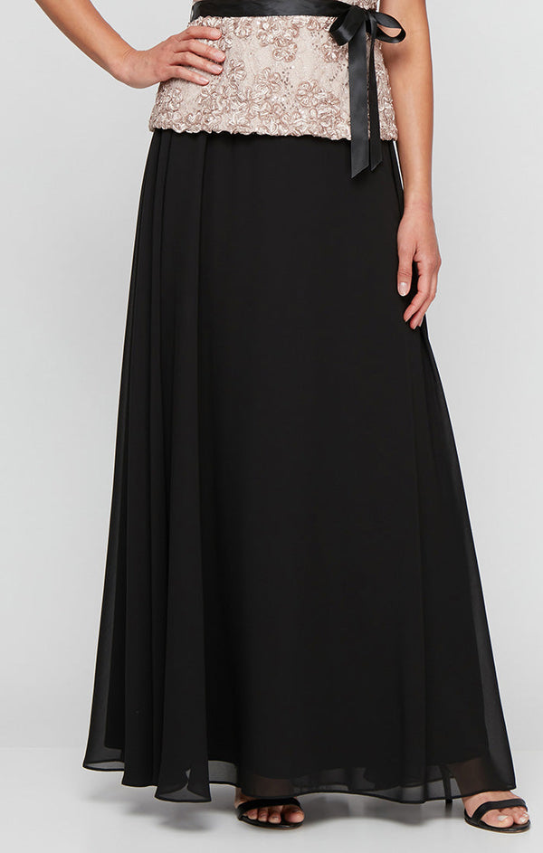 Plus Long Chiffon Full Skirt