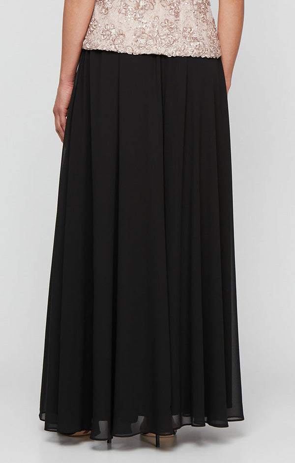 Plus Long Chiffon Full Skirt
