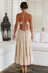 Got The Sun Maxi Dress Beige