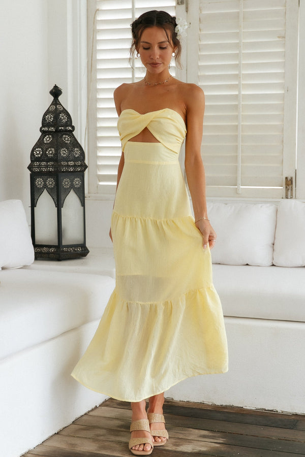 Free Falling Maxi Dress Yellow