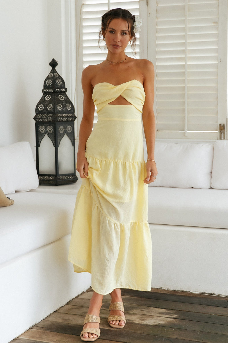 Free Falling Maxi Dress Yellow