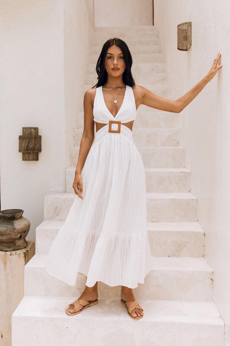 Speak Your Word Maxi Dress White