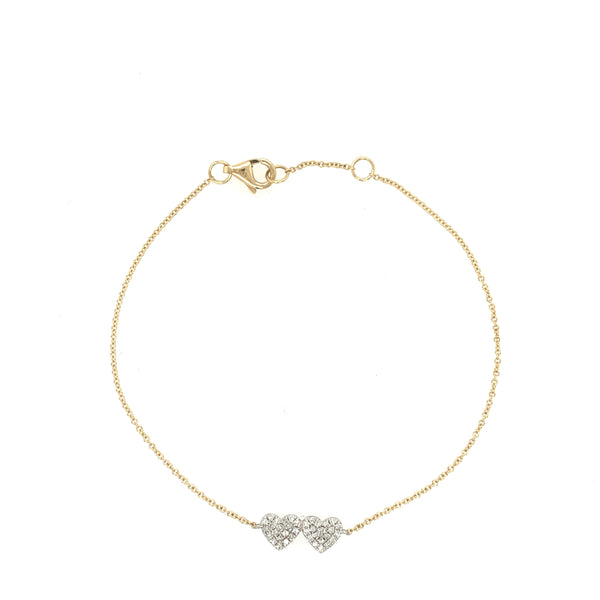 Diamond Hearts Bracelet