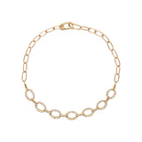 Diamond Oval Link Bracelet