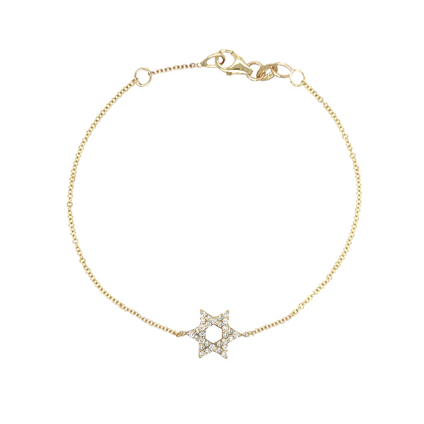 Diamond Star of David Bracelet