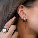 Black Diamond Spike Earrings