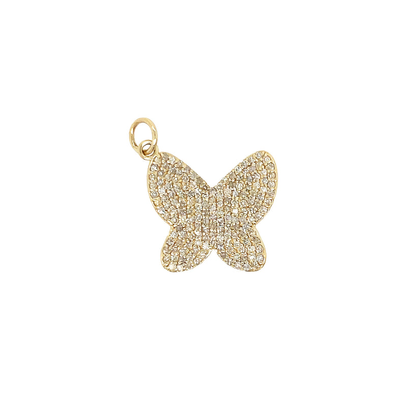 Diamond Butterfly Charm