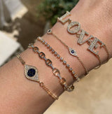 Diamond & Sapphire Eye Bracelet