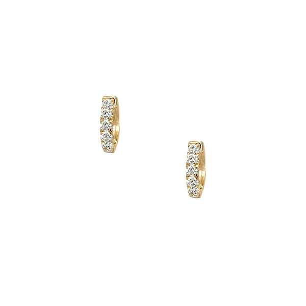 Small Diamond Huggie Earrings