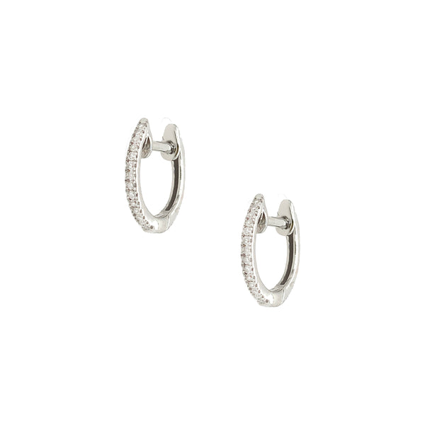 Diamond Huggie Earrings