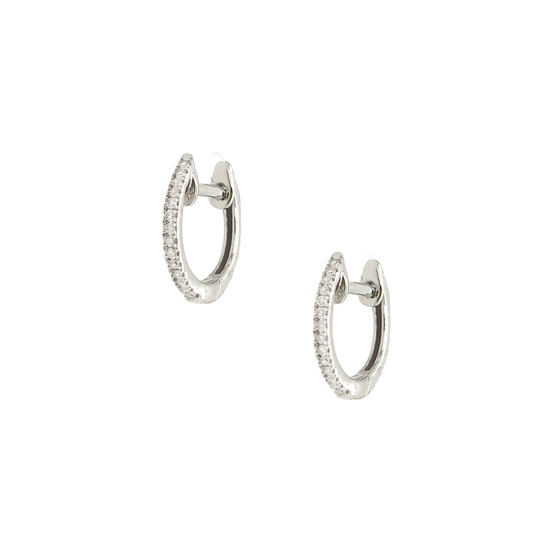 Diamond Huggie Earrings