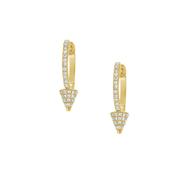 Diamond Arrow Huggie Earrings