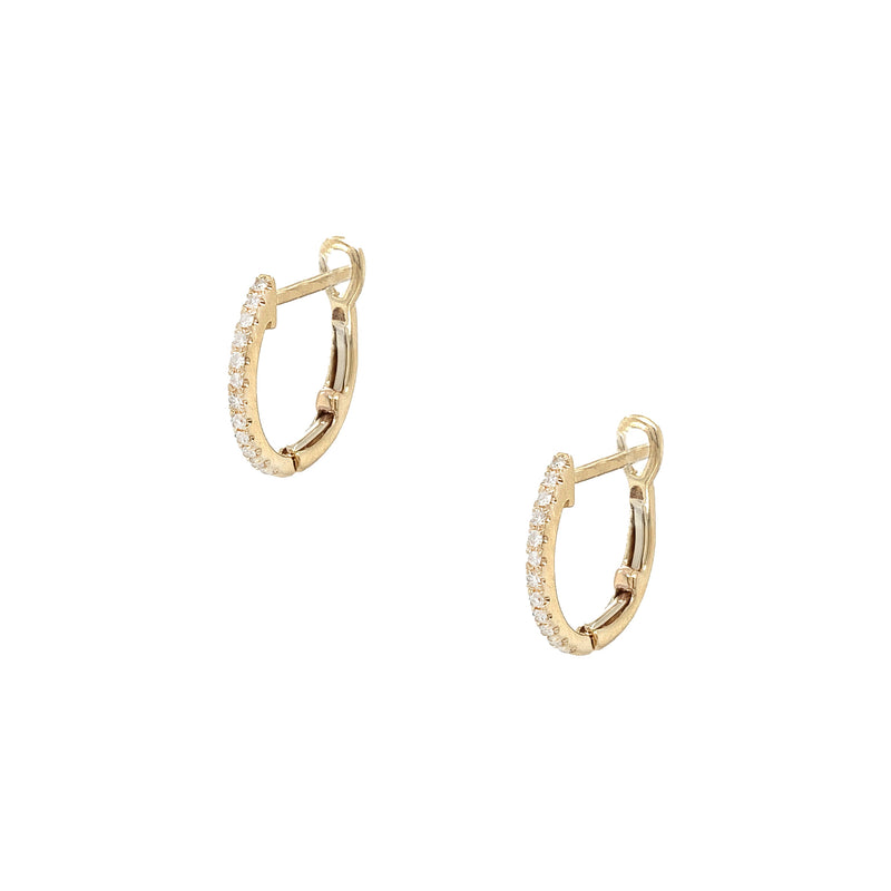 Diamond Huggie Earrings