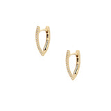 Diamond V Huggie Earrings
