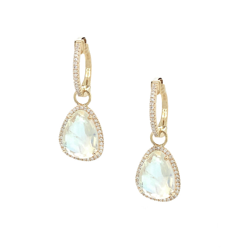 Diamond & Moonstone Earrings