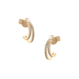 Diamond Double Layer Earrings