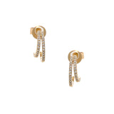 Diamond Double Layer Earrings