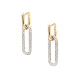 Diamond Oval Earrings