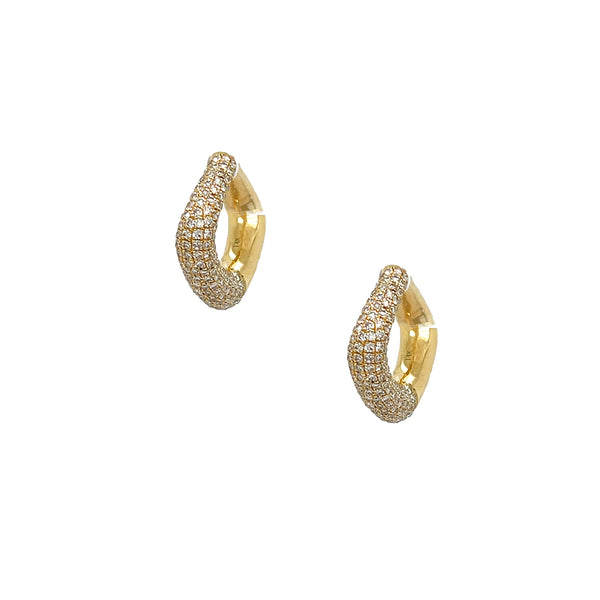 Diamond Square Hoop Earrings