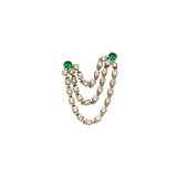 Diamond & Emerald Chain Earring