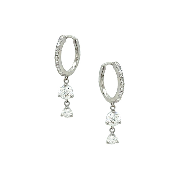 Diamond Drop Hoops
