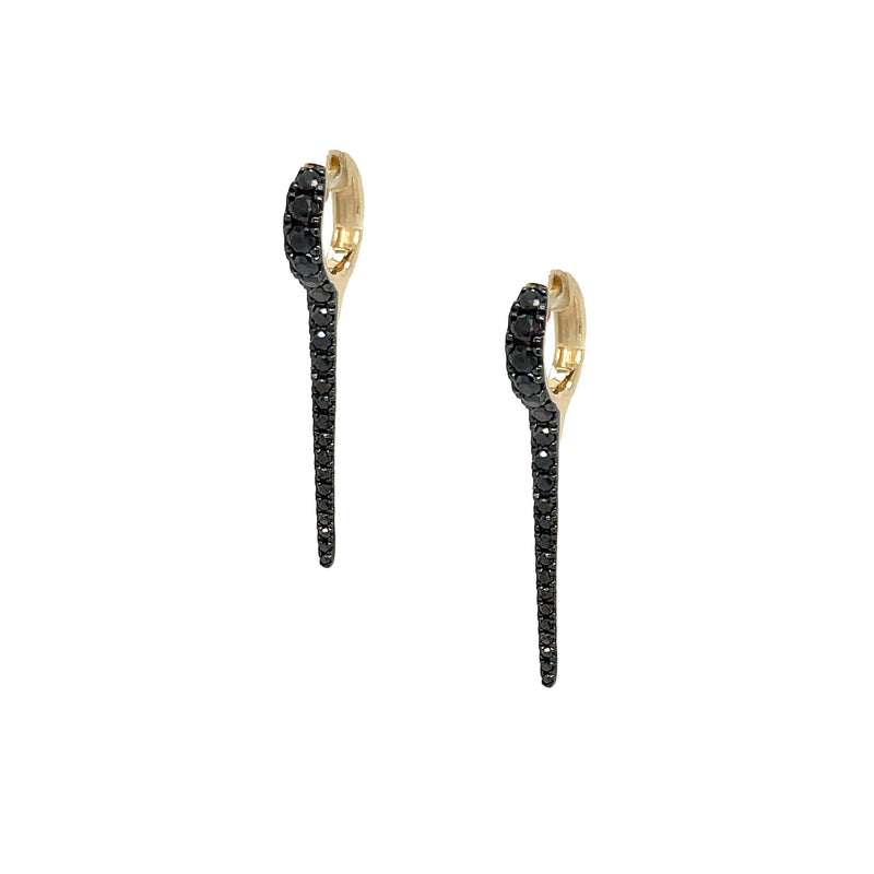 Black Diamond Spike Earrings