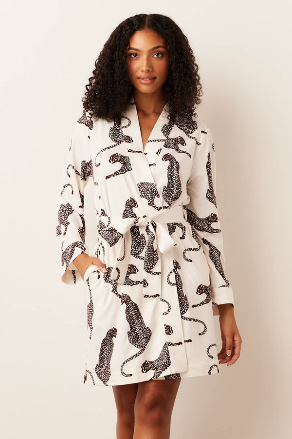 Meadow Cloud Jersey Classic Short Robe in Vinyasa