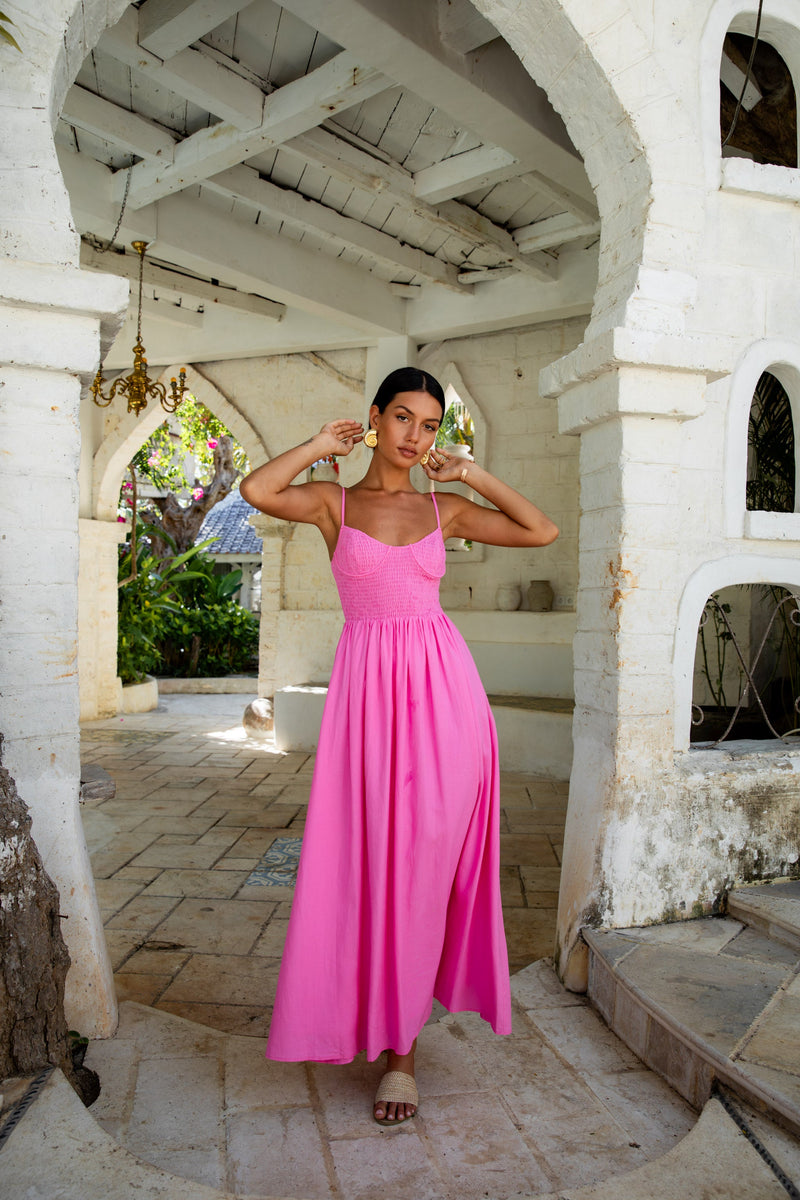 FORTUNATE ONE Blushing Lovers Maxi Dress Pink