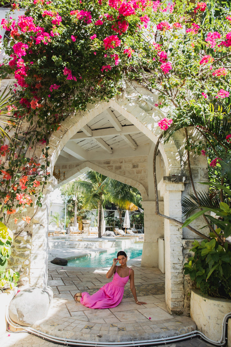 FORTUNATE ONE Blushing Lovers Maxi Dress Pink