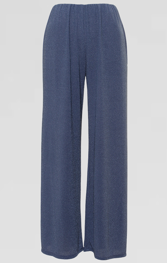 Petite Straight Leg Metallic Knit Pant